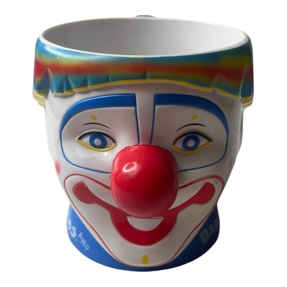 Vintage Ringling Bros Barnum & Bailey Circus Clown Plastic Mug